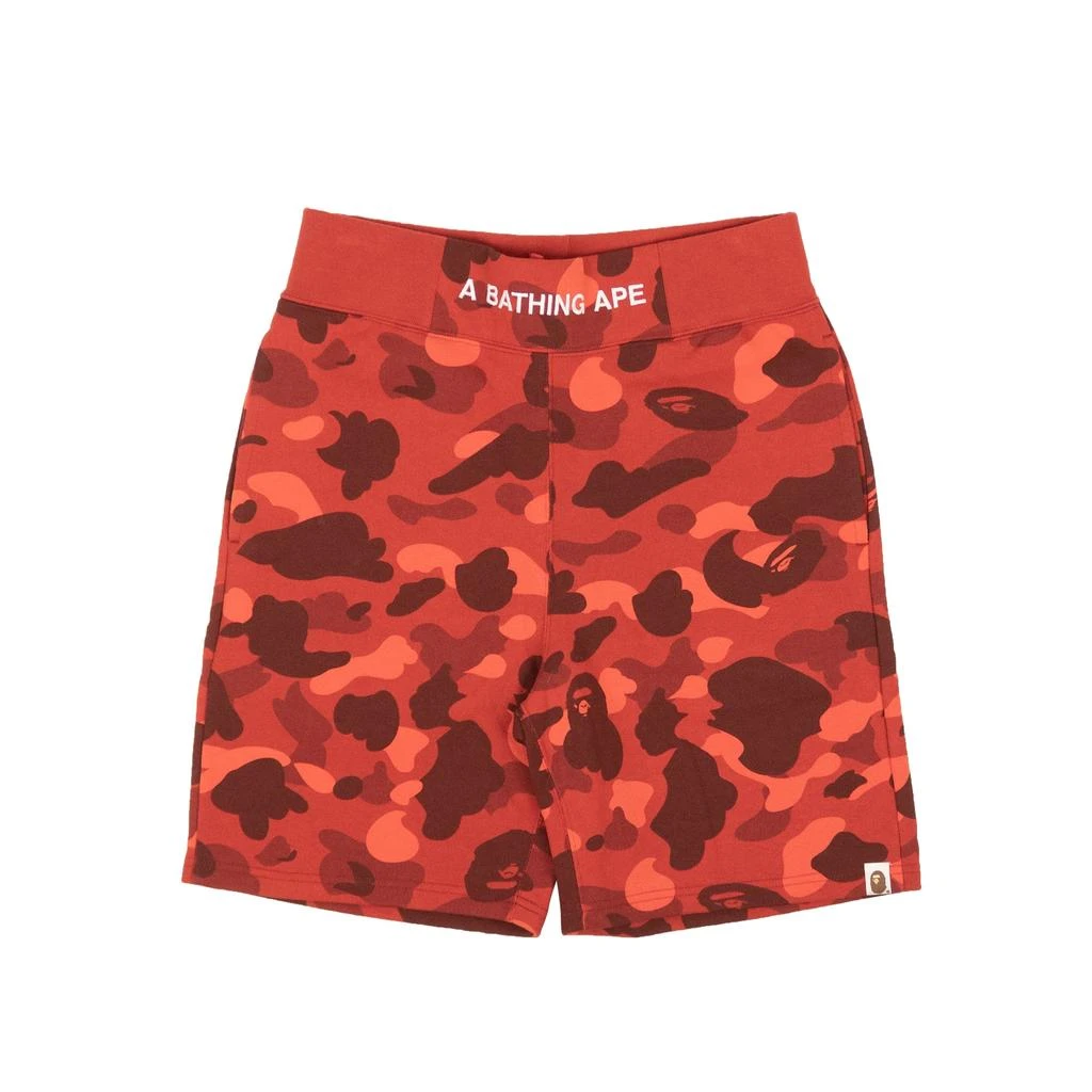 商品Bape|Red Cotton Color Camo Sweat Shorts,价格¥788,第1张图片