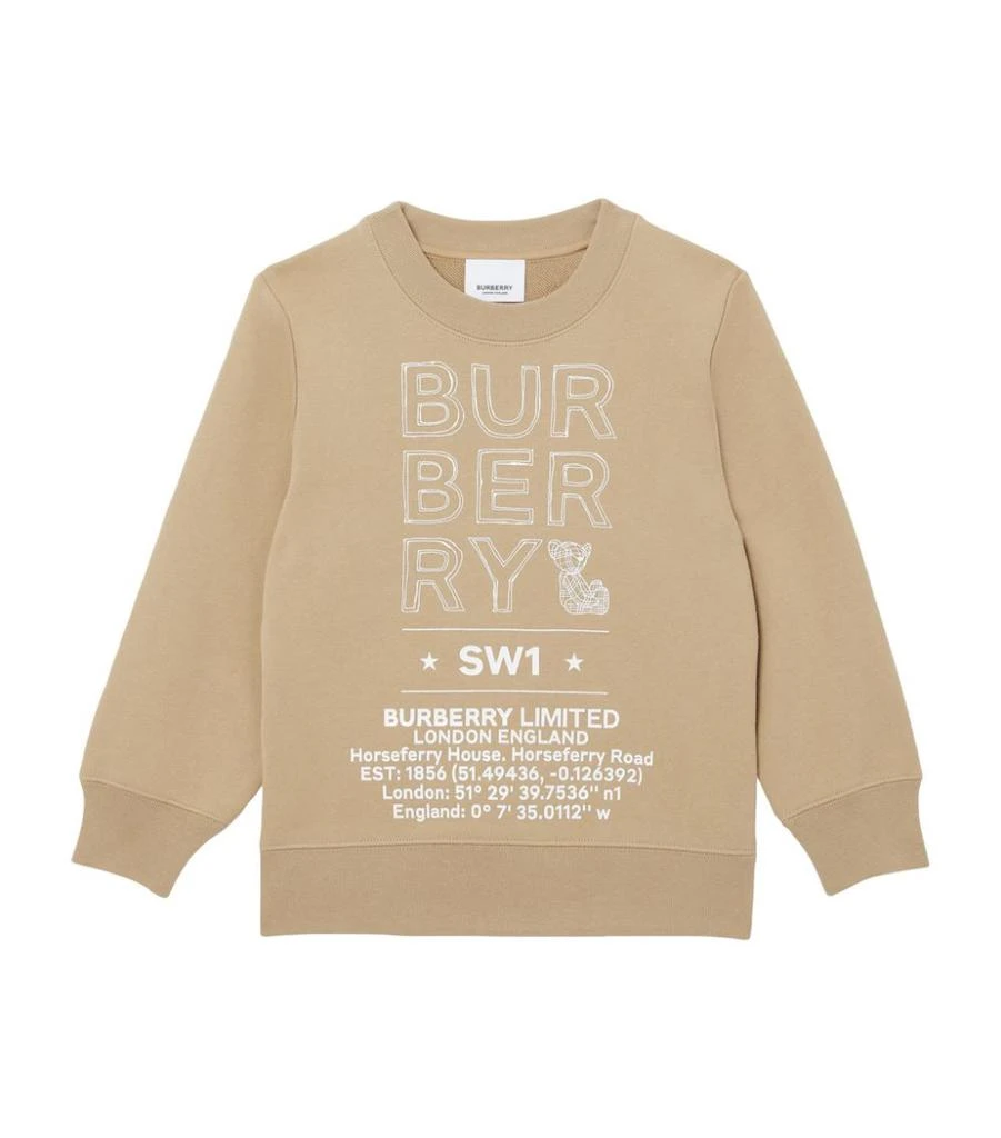 商品Burberry|Logo Sweatshirt (3-14 Years),价格¥2300,第1张图片