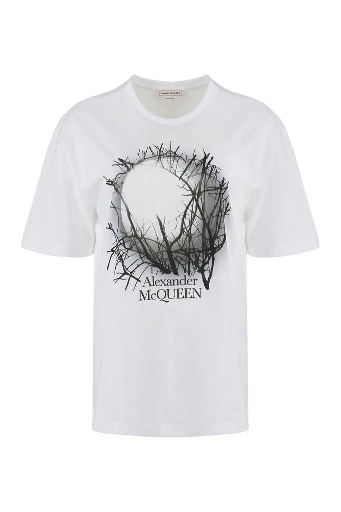 商品Alexander McQueen|Alexander McQueen Graphic Printed Crewneck T-Shirt,价格¥1440,第1张图片