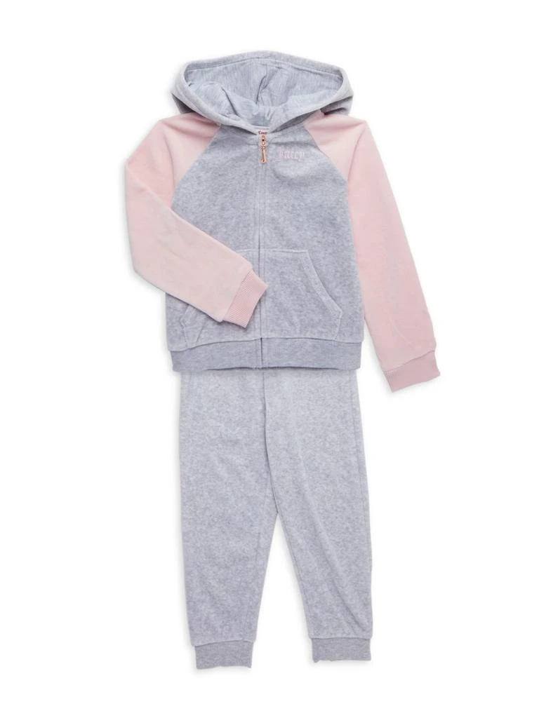 商品Juicy Couture|Little Girl's 2-Piece Colorblock Hoodie & Joggers Set,价格¥159,第1张图片