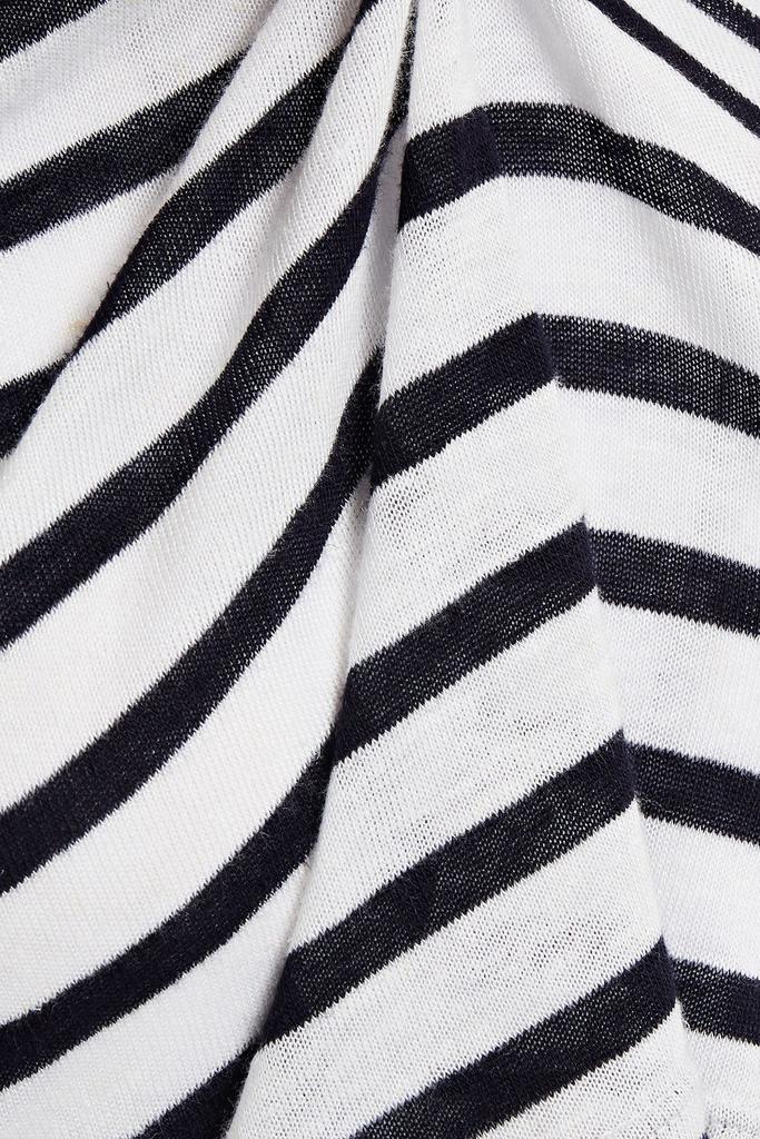 Cropped striped slub jersey top商品第4张图片规格展示