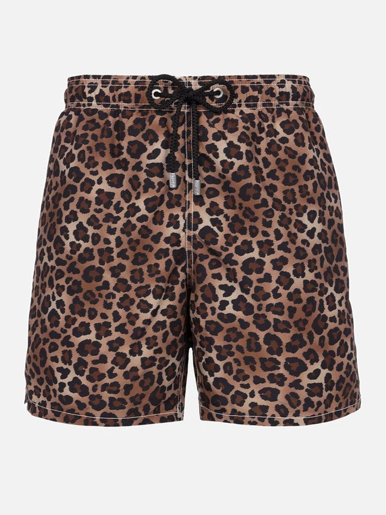 商品Mc2 Saint Barth|Man Mid-length Gustavia Swim-shorts With Animalier Print,价格¥1470,第1张图片
