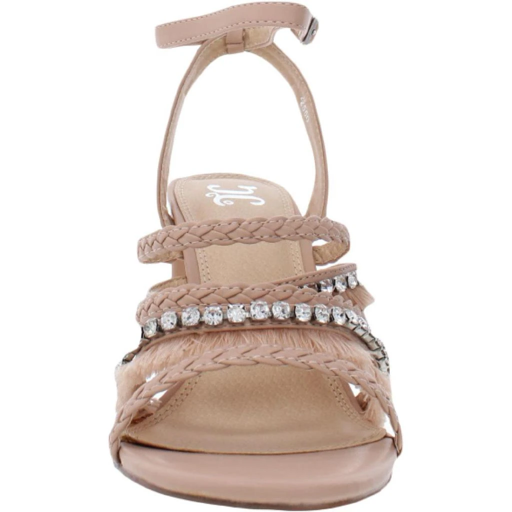 商品Journee Collection|Journee Collection Womens Ziggy Rhinestone Braided Heel Sandals,价格¥70,第4张图片详细描述