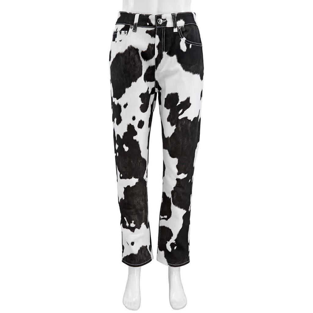 Burberry Cow Print Straight-fit Denim Jeans, Waist Size 26商品第1张图片规格展示