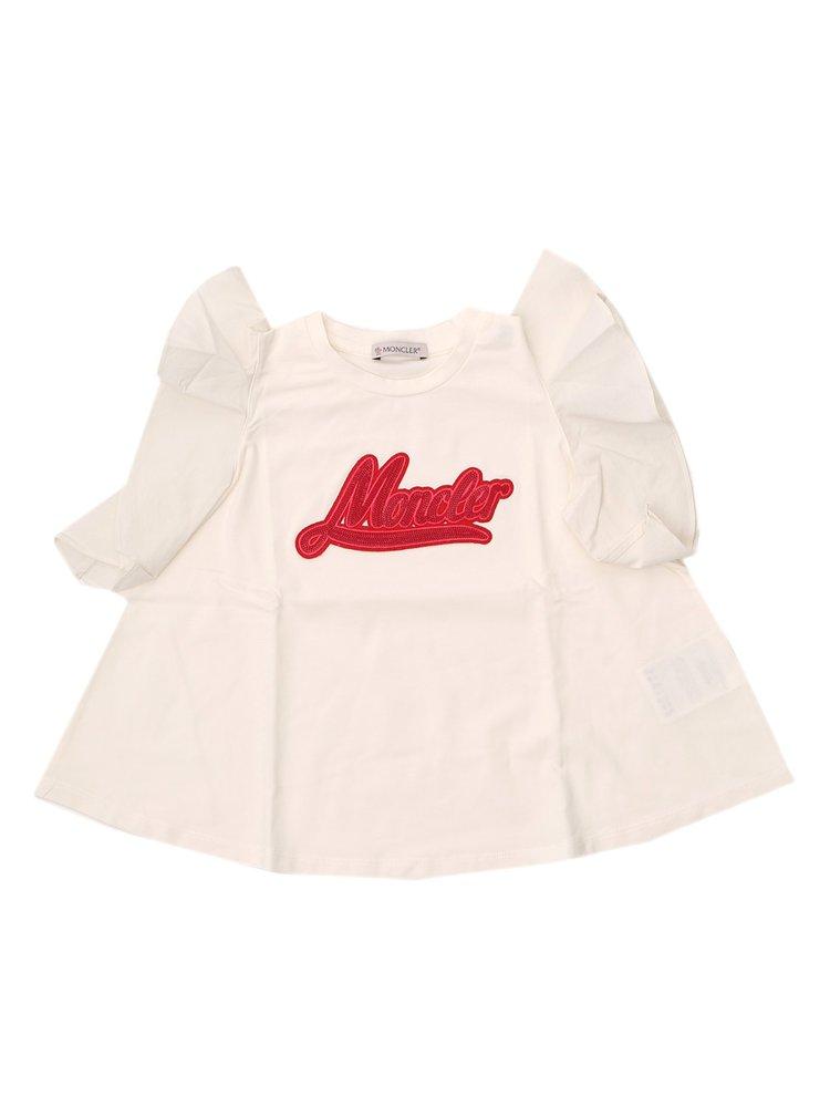 Moncler Enfant Logo Detailed A-Shape T-Shirt商品第1张图片规格展示