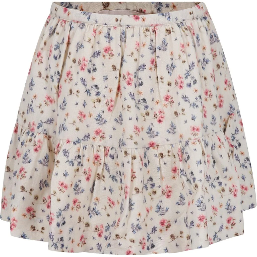 商品Bonpoint|Pink Casual Skirt For Girl With Floral Print,价格¥987,第1张图片