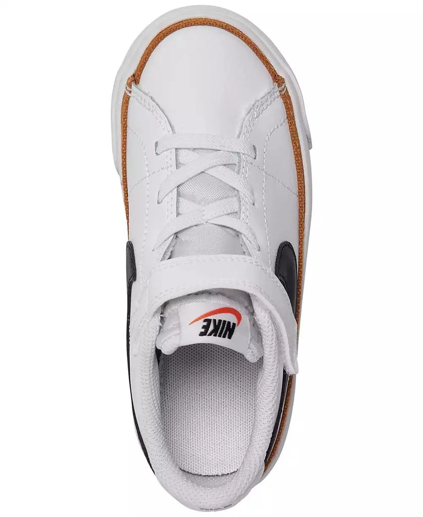 商品NIKE|Toddler Kids Court Legacy Adjustable Strap Closure Casual Sneakers from Finish Line,价格¥334,第5张图片详细描述