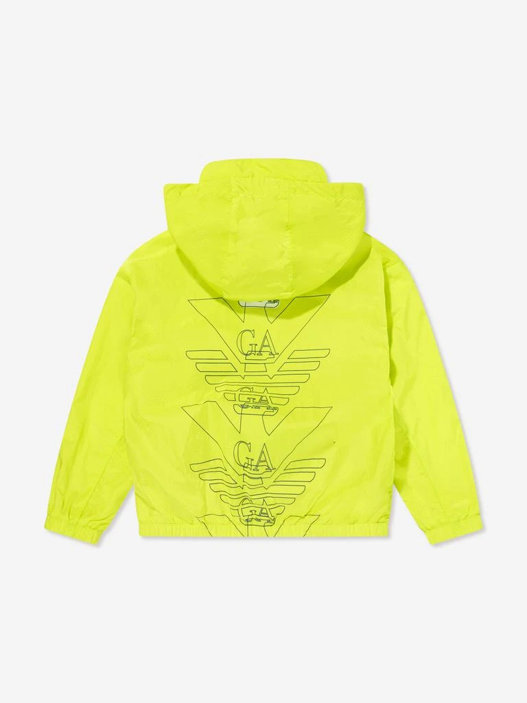 商品Emporio Armani|Emporio Armani Boys Hooded Zip Up Jacket in Green,价格¥1053,第2张图片详细描述