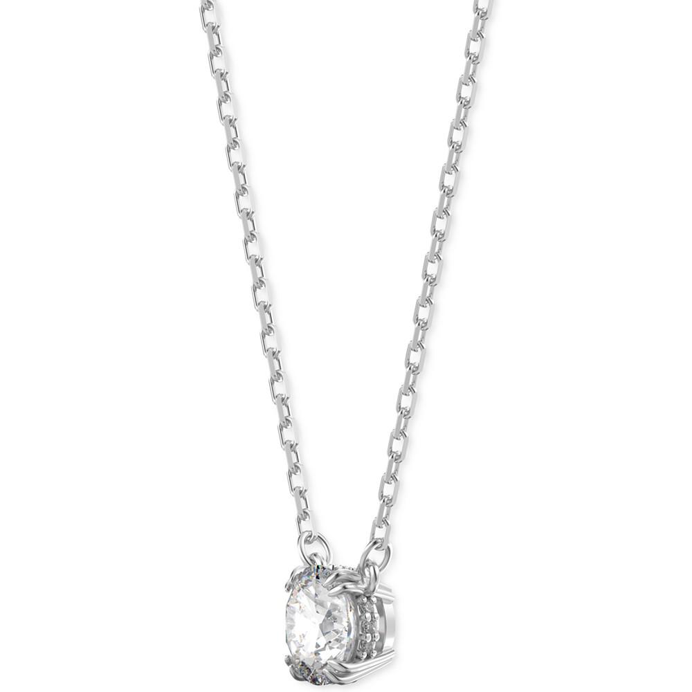Silver-Tone 2-Pc. Set Crystal Earrings and Necklace, 14-7/8" + 2" extender商品第5张图片规格展示