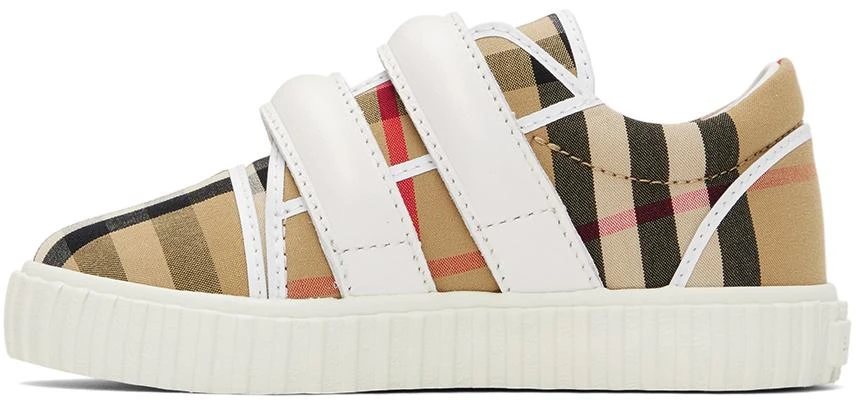 商品Burberry|Baby Beige Check Sneakers,价格¥1169,第3张图片详细描述