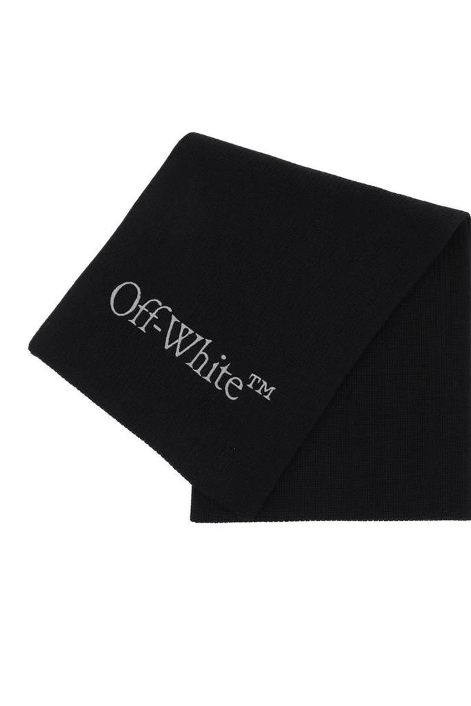 商品Off-White|Off-white wool scarf with logo embroidery,价格¥1994,第3张图片详细描述