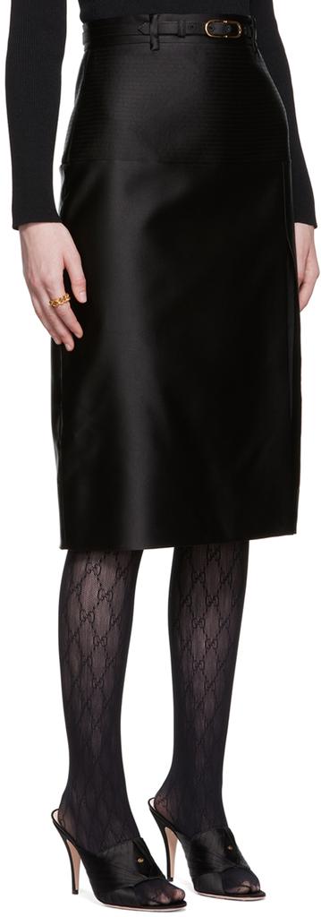 Black Duchesse Midi Skirt商品第2张图片规格展示
