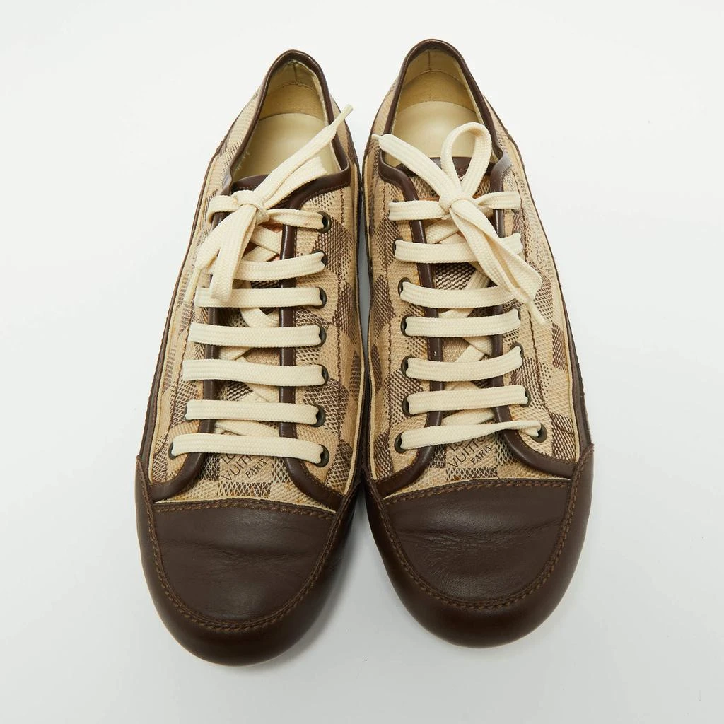 商品[二手商品] Louis Vuitton|Louis Vuitton Damier Azur Canvas and Leather Sneakers Size 40,价格¥2345,第3张图片详细描述