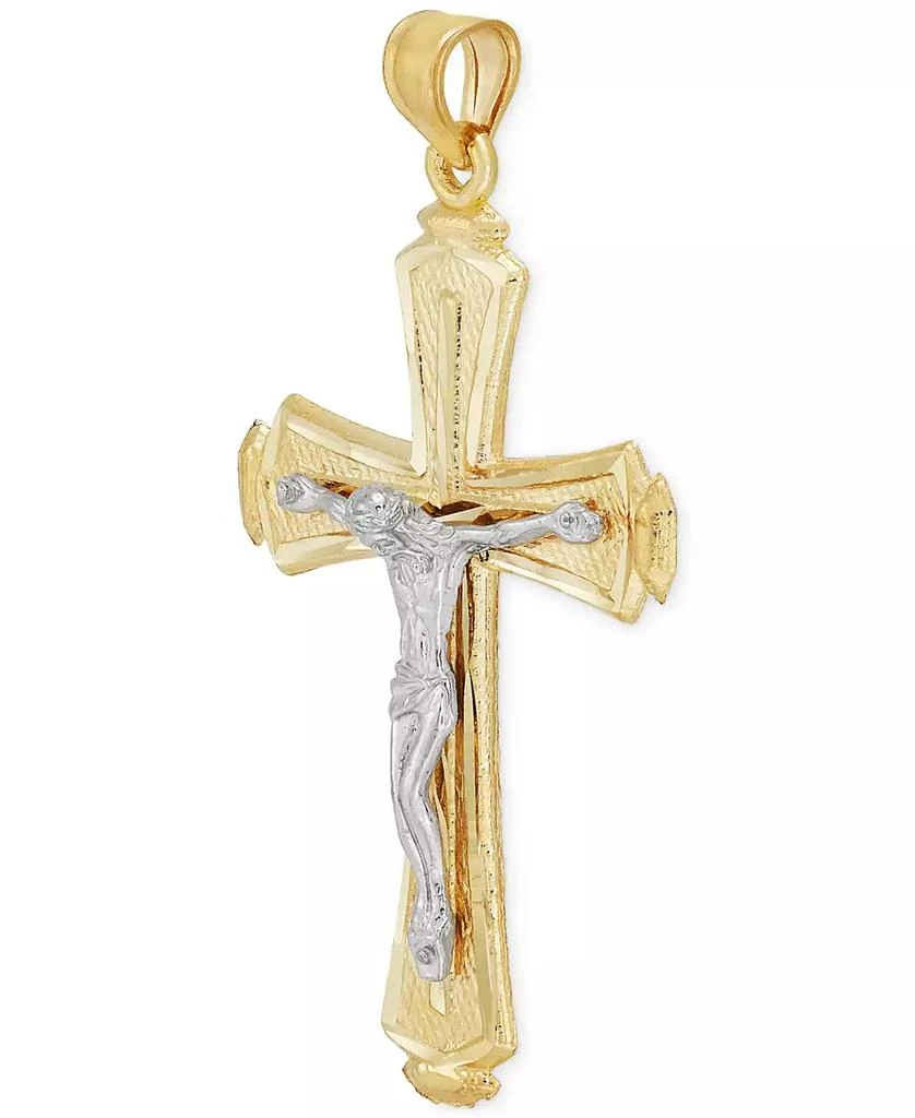 商品Macy's|Crucifix Pendant in 10k Two-Tone Gold,价格¥1696,第2张图片详细描述