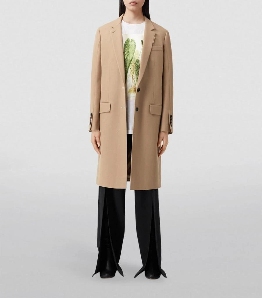 商品Burberry|Wool-Blend Single-Breasted Coat,价格¥21301,第2张图片详细描述