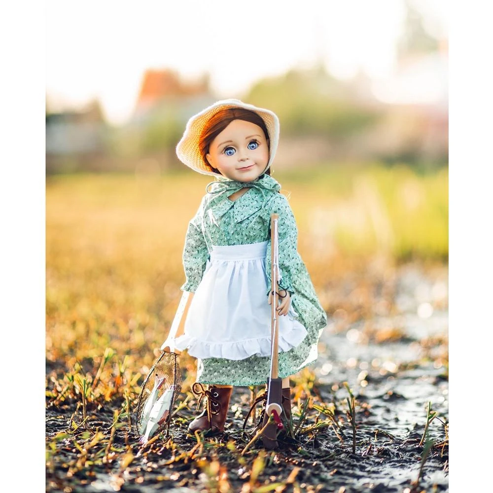 商品The Queen's Treasures|18" Doll Clothes and Accessories, Little House Prairie Dress and Fishing Set, Compatible with American Girl Dolls,价格¥299,第3张图片详细描述