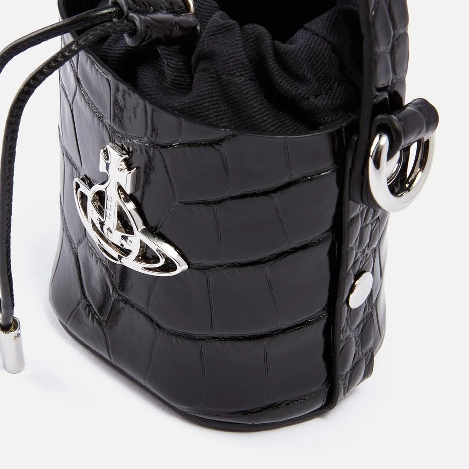 商品Vivienne Westwood|Vivienne Westwood Mini Daisy Croc-Effect Leather Bucket Bag,价格¥1675,第4张图片详细描述