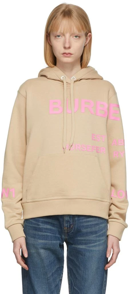 商品Burberry|Tan Horseferry Hoodie,价格¥6394,第1张图片