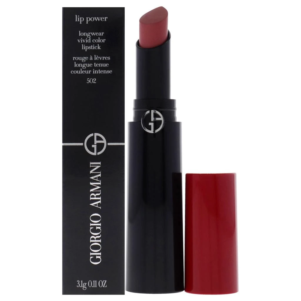 商品Giorgio Armani|Lip Power Longwear Vivid Color Lipstick - 502 Desire by Giorgio Armani for Women - 0.11 oz Lipstick,价格¥337,第4张图片详细描述