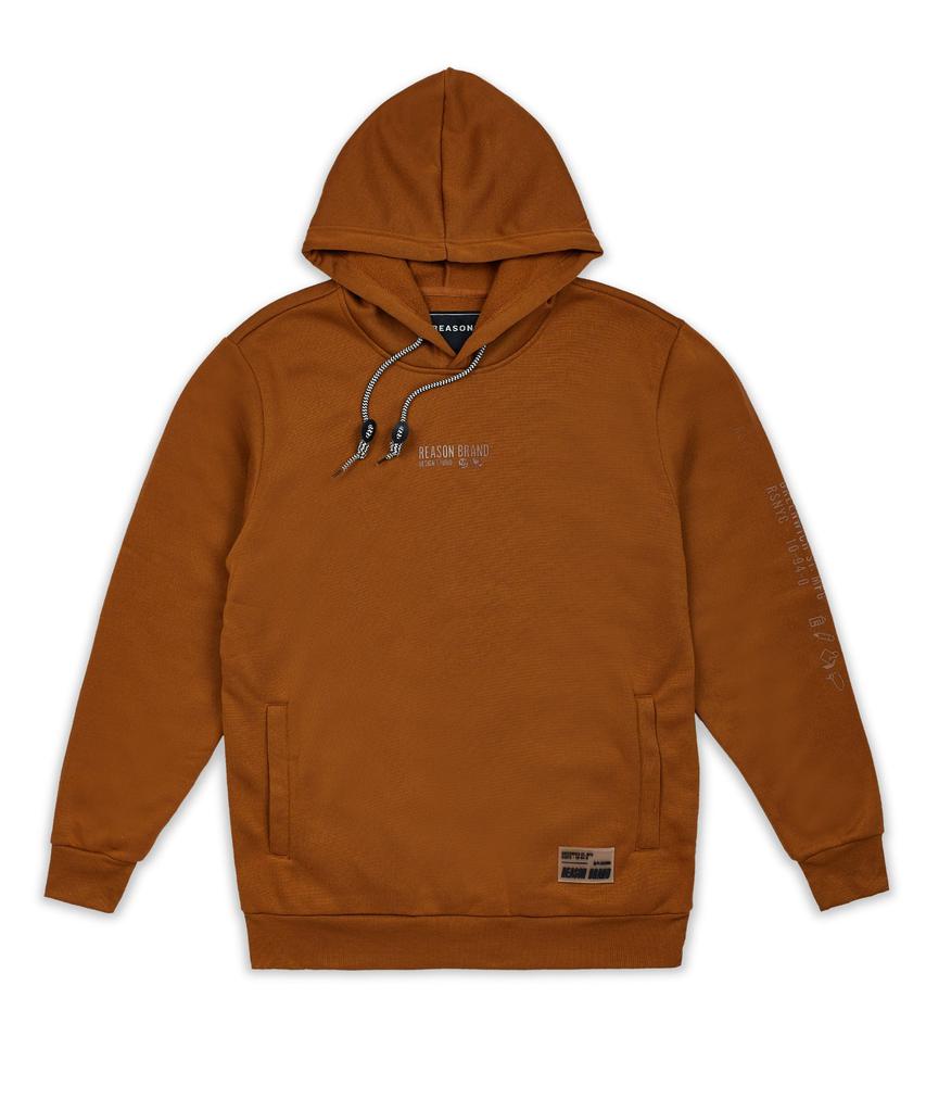 Basic Sterling Logo Sleeve Print Hoodie - Copper商品第2张图片规格展示