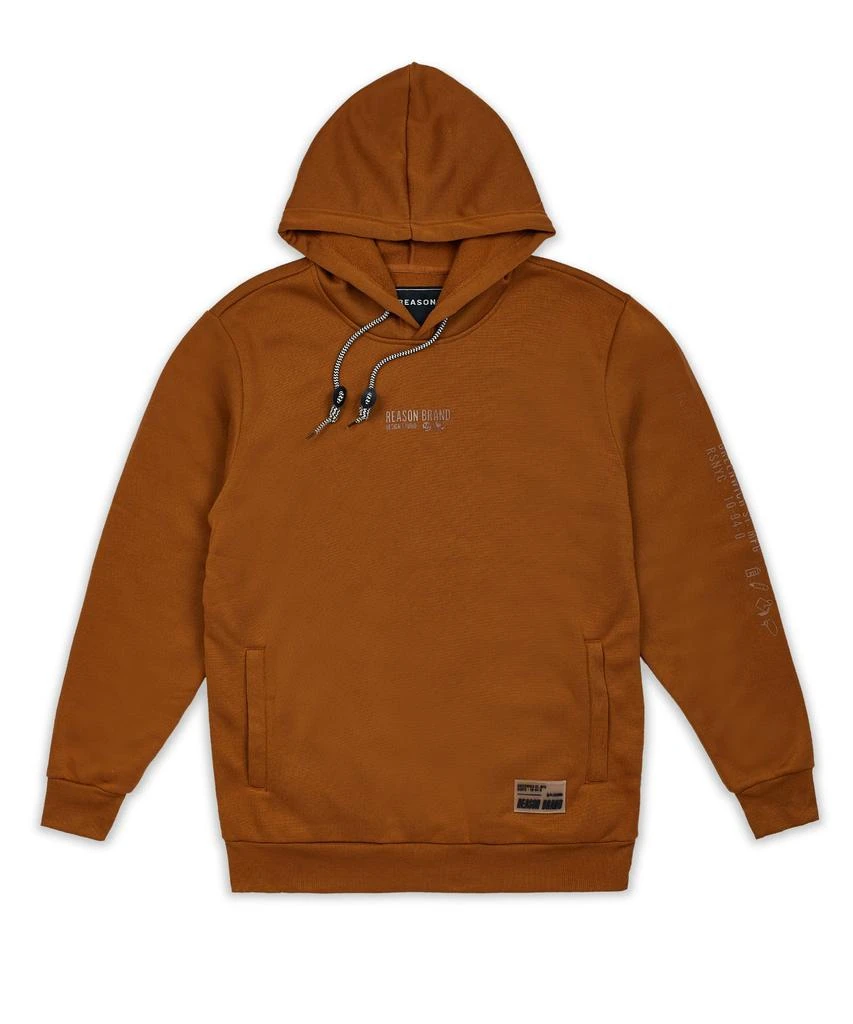 商品Reason Clothing|Sterling Logo Sleeve Print Hoodie - Copper,价格¥60,第1张图片