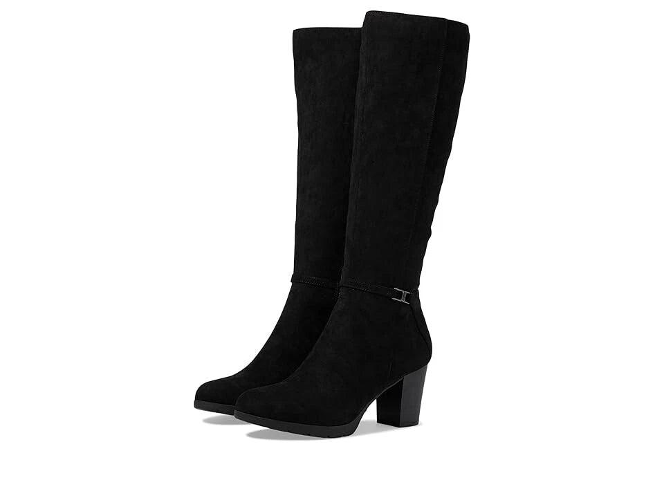 Botas Reachup para mujer, color negro, de ante sintético, con tacón de bloque LION647 image 2