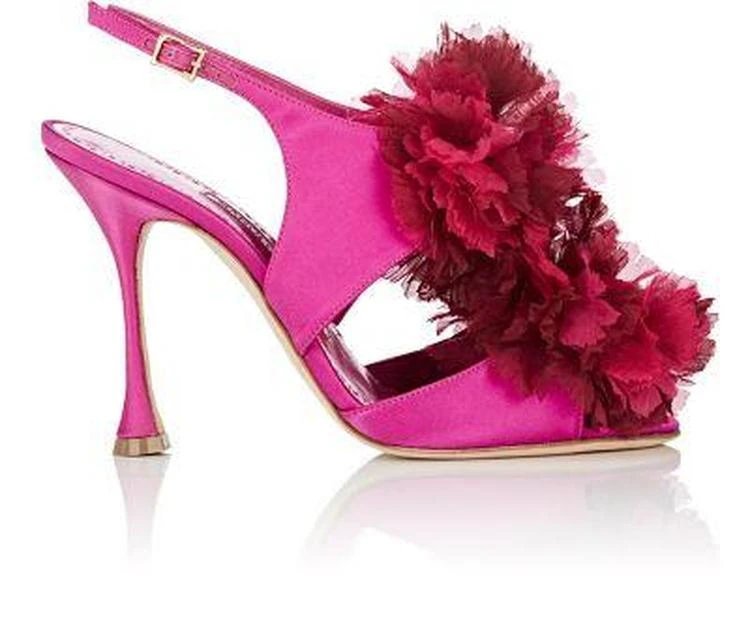 商品Manolo Blahnik|Flore Satin Sandals,价格¥3859,第1张图片