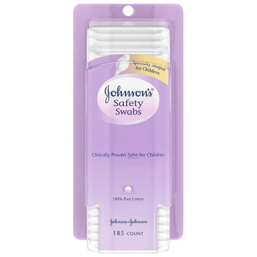 商品Johnson & johnson|Baby Safety Ear Swabs Made with Non-Bleached Cotton,价格¥52,第1张图片