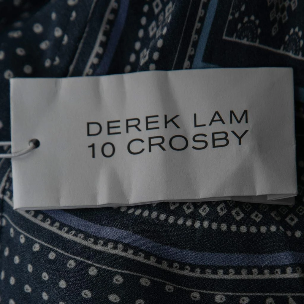 Derek Lam 10 Crosby Blue Printed Silk Tiered Dress and Blouse Set M 商品