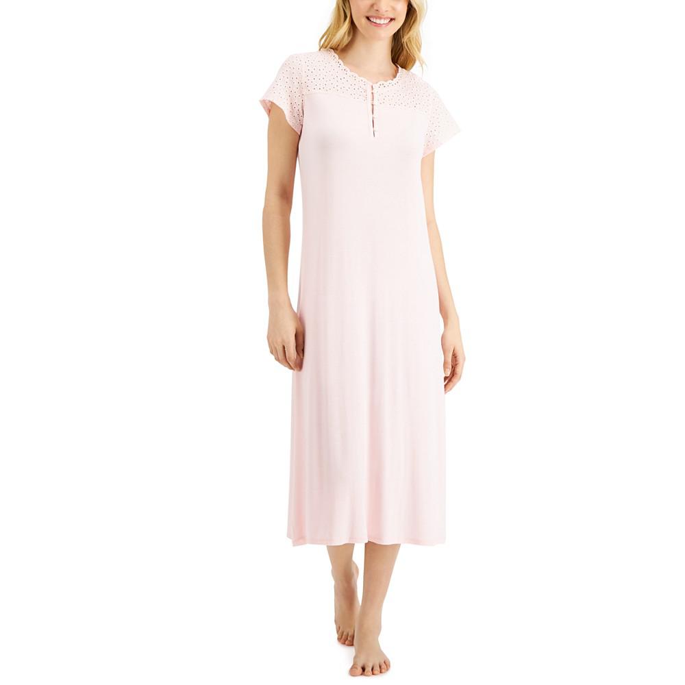 Solid Eyelet Nightgown, Created for Macy's商品第1张图片规格展示