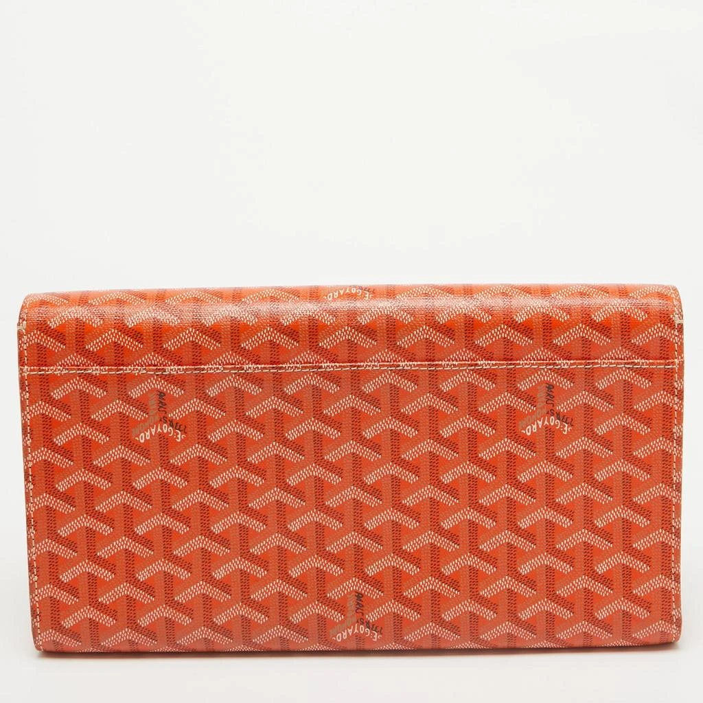 商品[二手商品] Goyard|Orange ine Coated Canvas Monte Carlo Bois Clutch,价格¥25878,第3张图片详细描述