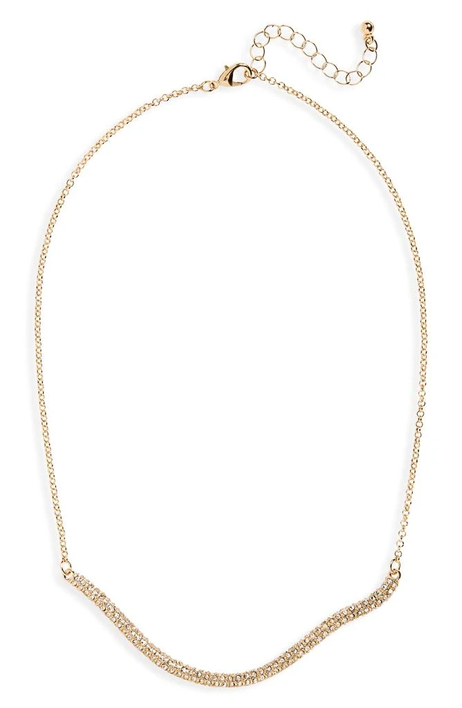 商品Nordstrom|Pavé Crystal Ribbon Bar Necklace,价格¥48,第1张图片