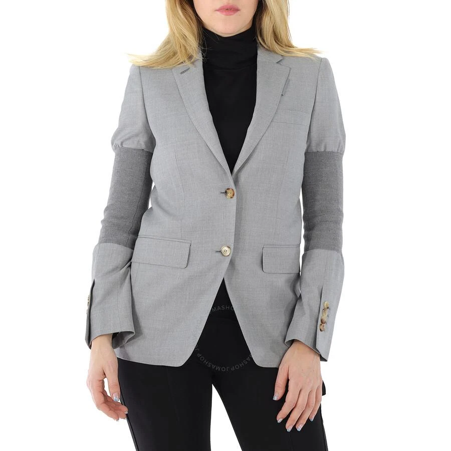 商品Burberry|Ladies Ribbed-panel Single-breasted Wool Blazer Jacket,价格¥2239,第1张图片