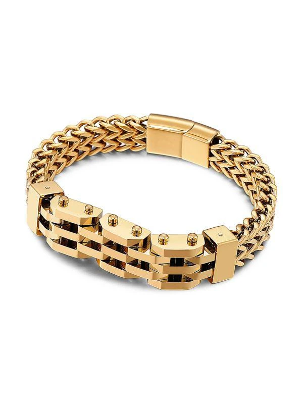 商品Eye Candy LA|Lucas Goldtone Titanium Chain Bracelet,价格¥367,第1张图片