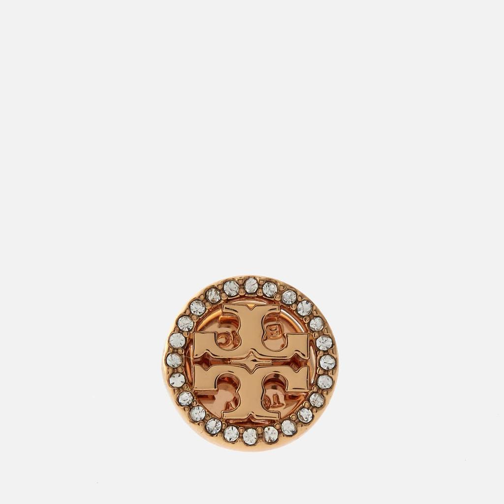 商品Tory Burch|Tory Burch Women's Miller Pave Stud Earrings - Silver/Crystal,价格¥774,第1张图片