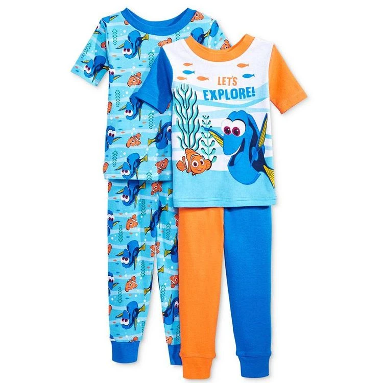 商品Disney|幼儿4-Pc. Finding Dory Cotton Pajama Set, Toddler Boys (2T-5T),价格¥94,第1张图片