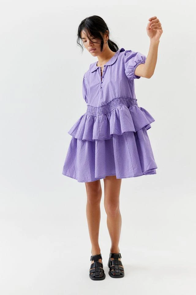 商品Urban Outfitters|UO Claire Ruffled Babydoll Mini Dress,价格¥378,第2张图片详细描述