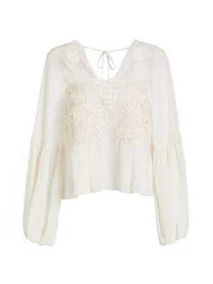 Macramé Lace-Embellished Top 商品