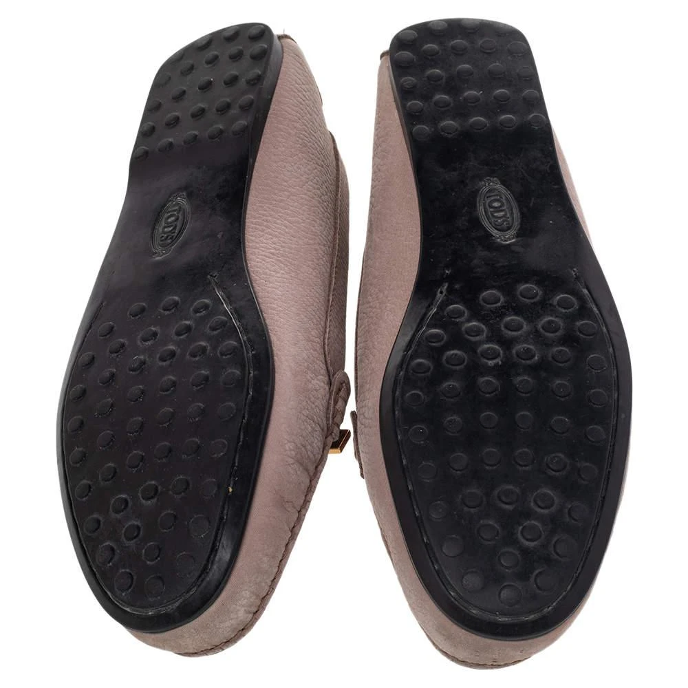 Tod's Beige Leather Buckle Slip On Loafers Size 38.5 商品