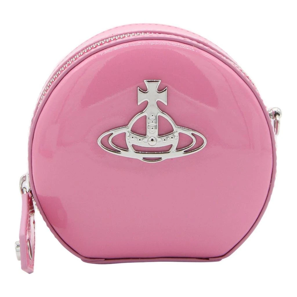 商品Vivienne Westwood|Vivienne Westwood Orb-Plaque Zipped Satchel Bag,价格¥1730,第1张图片