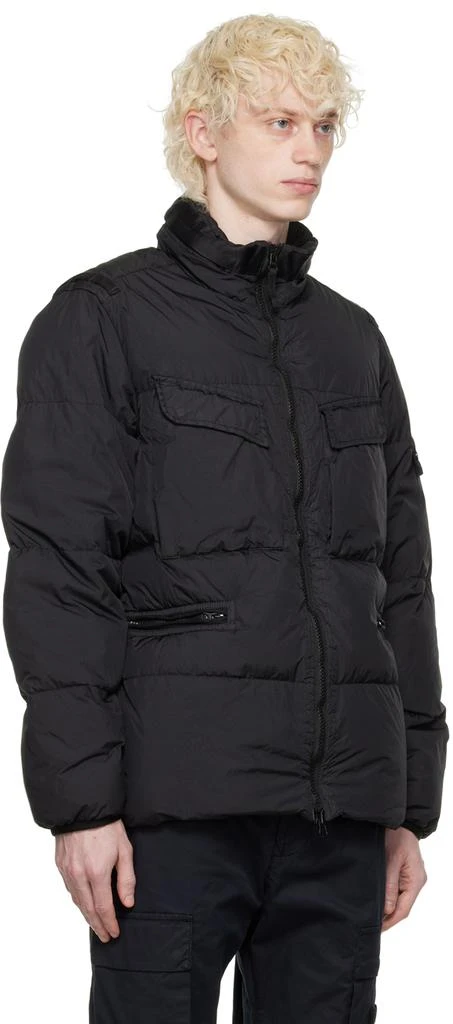 商品Stone Island|Black Garment-Dyed Down Jacket,价格¥3607,第2张图片详细描述