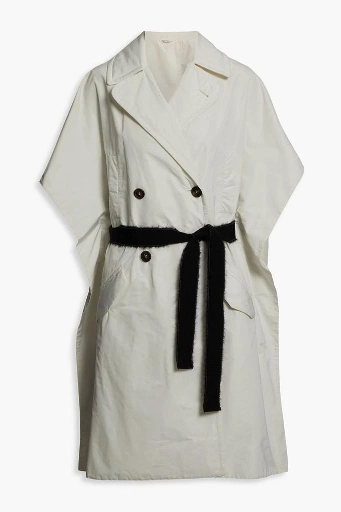 商品Brunello Cucinelli|Double-breasted belted shell coat,价格¥3260,第1张图片