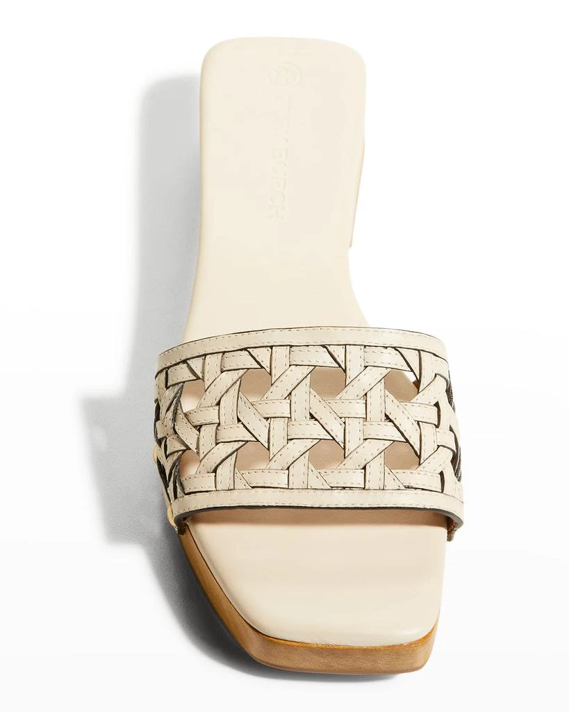 商品Tory Burch|Basketweave Calfskin Clog Sandals,价格¥1013,第5张图片详细描述