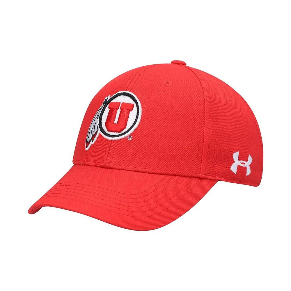 商品Under Armour|Men's Red Utah Utes Classic Adjustable Hat,价格¥178,第1张图片