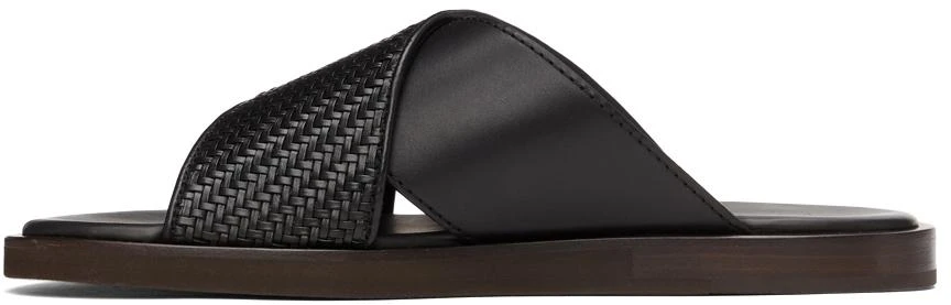 商品Zegna|Black Pelletessuta Baleari Sandals,价格¥1751,第3张图片详细描述