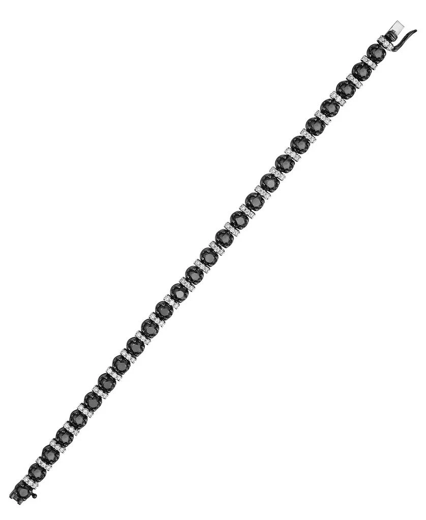 商品Macy's|Black & White Diamond Tennis Bracelet (10 ct. tw) in Sterling Silver & Black Rhodium-Plate,价格¥11522,第3张图片详细描述