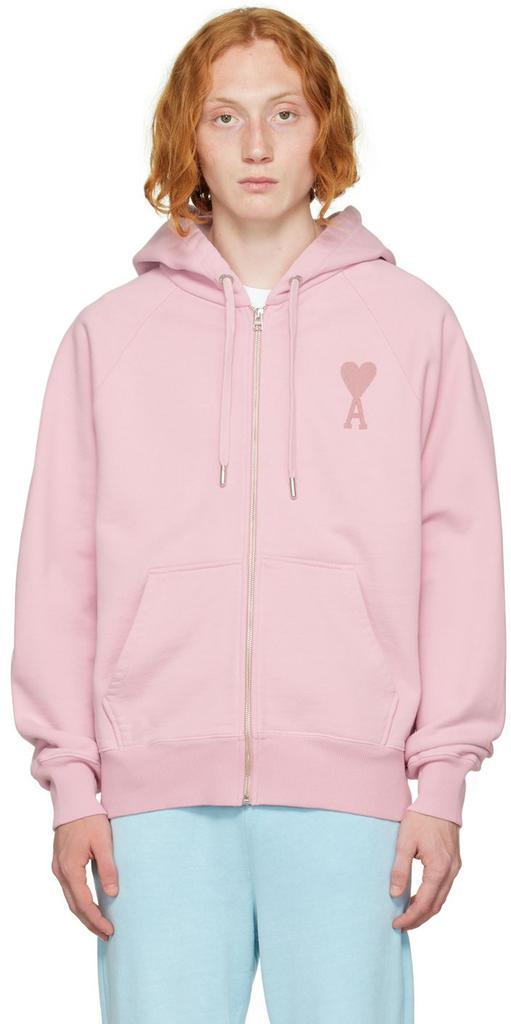 商品AMI|男式 爱心 连帽卫衣 粉色,价格¥1493,第1张图片
