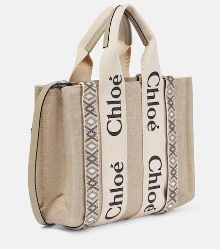 商品Chloé|Woody S号刺绣帆布托特包,价格¥7106,第4张图片详细描述
