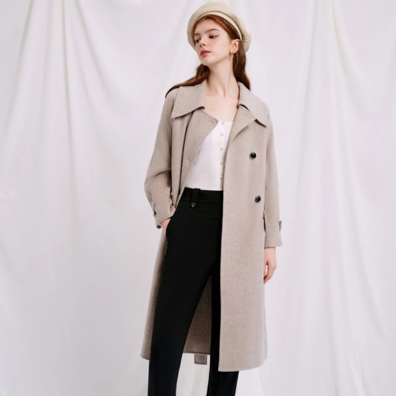 Enola Wool Coat - Oatmeal | Enola羊毛大衣 - 燕麦色 商品