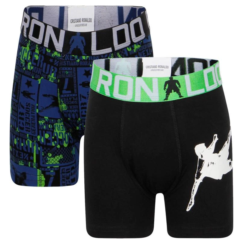 商品CR7 Cristiano Ronaldo|Logo set of boxers in black and blue,价格¥259,第1张图片